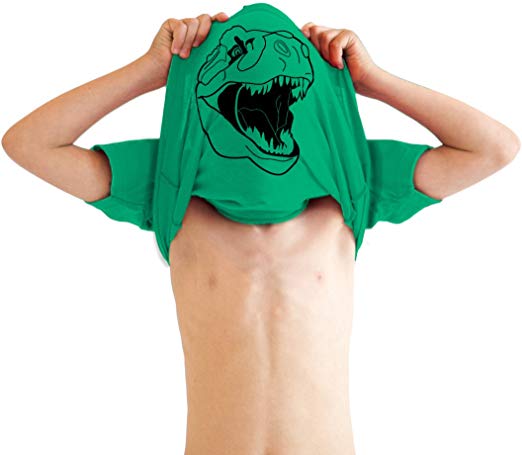 Youth Ask Me About My Trex T Shirt Funny Cool Dinosaur Flip Tee for Kids