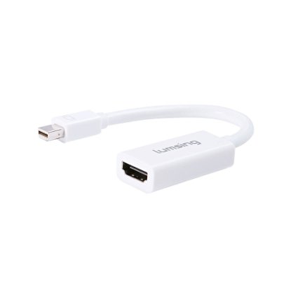 Mini DP DisplayPort (Thunderbolt) to HDMI Adapter Hub support 1980*1020 video transmission Lumsing made for Apple MacBook Pro Air Mac Mini Pro iMac, Surface Pro 1 2 3 4 and Other Devices with Mini DP