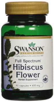 Swanson Full Spectrum Hibiscus Flower 400 mg 60 Caps