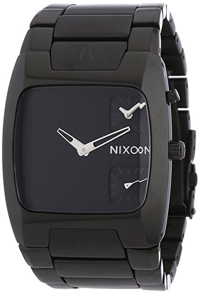 Nixon Men's 'Banks' Swiss Quartz Stainless Steel Automatic Watch, Color:Black (Model: A060001-00)