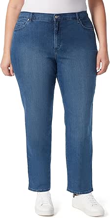 Gloria Vanderbilt Women's Amanda Classic High Rise Tapered Jean Plus Size