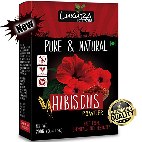 Luxura Sciences Hibiscus Powder For Hair Growth 200 Grams, Hibiscus Flower Powder Natural.