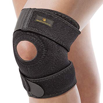 NeoProMedical Knee Support - Neoprene Breathable Knee Brace- Adjustable Size, Black Color