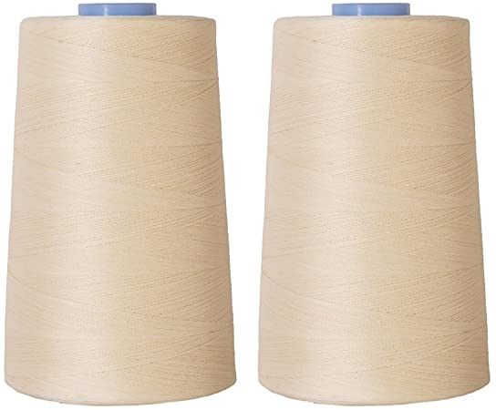 Connecting Threads Essential Cotton Thread 5000 Yard Cone Set of 2 (Cream)