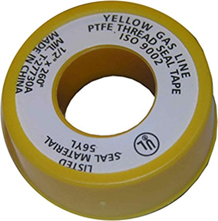 LASCO 11-1029 PTFE Extra Heavy Gas Line Pipe Sealant Tape, 1/2-Inch x 260-Inch, Yellow