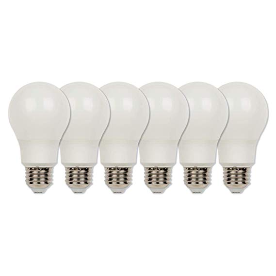 Westinghouse Lighting 4312720 60-Watt Equivalent Omni A19 Bright White Energy Star LED Light Bulb with Medium Base (6-Pack), Six Soft Piece