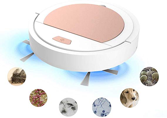 Robot Vacuum Cleaner, OOOUSE 3 In 1 Automatic Sweeping Vacuuming & Mopping Robotic Vacuum Cleaner, Super-Thin, 1800Pa Strong Suction, Quiet, Anti-Collision, Good For Pet Hair, Carpets,Hard Floors,Tile