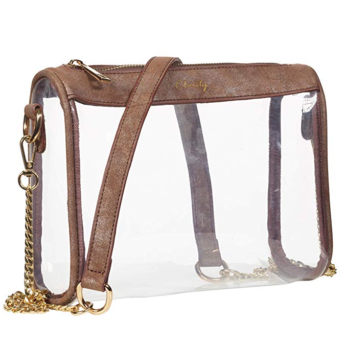 Clarity Handbags Zoe Clear Women's Handbag for Professional & College Sporting Events Clear Bag Stadium Policy Approved