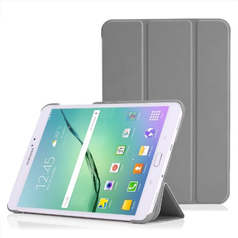 MoKo Tab S2 80 Case - Ultra Slim Lightweight Smart-shell Stand Cover Case With Auto Wake  Sleep for Samsung Galaxy Tab S2  S2 Nook 80 inch Tablet GRAY