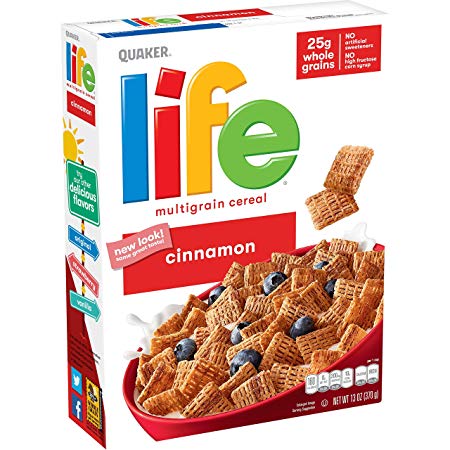 Quaker Life Cereal, Cinnamon, 13 Ounce