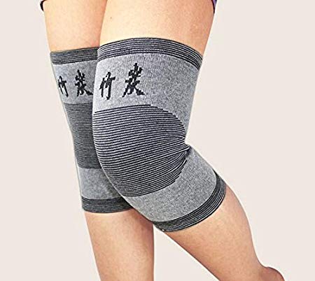 Preceous Elastic Bamboo Charcoal Fibre Leg Compression Knee Brace Knee Support Sleeve One Size Fits All 100% Guaranty Contains 2 Pieces per Pack