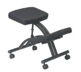 Work Smart Ergonomically Designed Knee Chair with Casters and Memory Foam