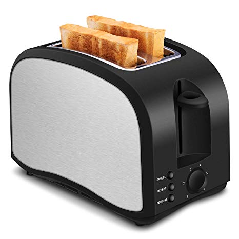 CUSIBOX 4 Slice Toaster Stainless Steel, Red