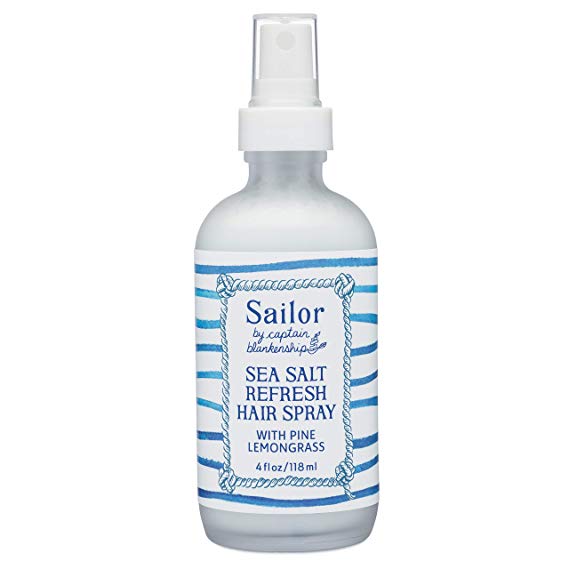 Captain Blankenship Sailor Sea Salt Refresh Hair Spray, Texturizing and Volumizing, Oil Absorbing, Hydrating, 4 Ounce Spray Bottle, 1 Count