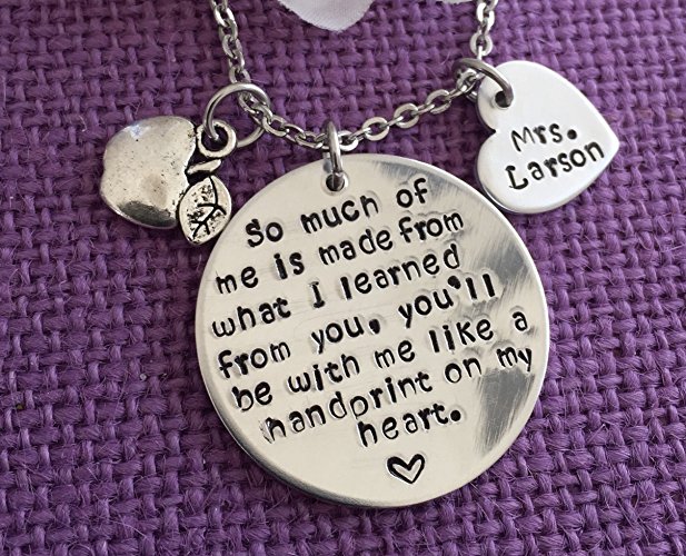 Personalized Teacher Necklace - Teacher Gift - Teacher Appreciation - Gift for New teacher