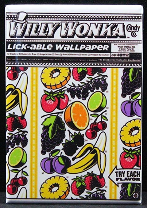 Willy Wonka Lick-Able Wallpaper Refrigerator Magnet