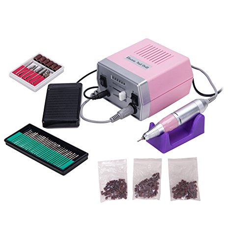 CO-Z 30,000 RPM Professional Electric Nail Drill Machine Kit for Acrylic or Natural Nails Manicure Pedicure