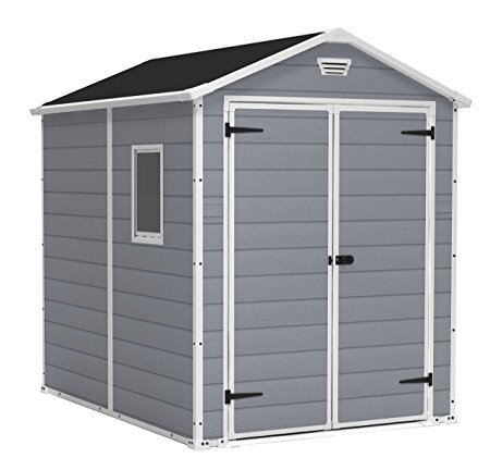 Keter Manor Large 6 x 8 ft. Resin Outdoor Backyard Garden Storage Shed