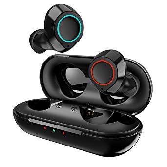 Wireless Bluetooth Earbuds JECOO T2S Stereo Headphones in-Ear Built-in Mic Headsets IPX5 Waterproof Premium Sound Earphones with Charging Case for Airpods/Jabra/Samsung Galaxy Sports Running Workout