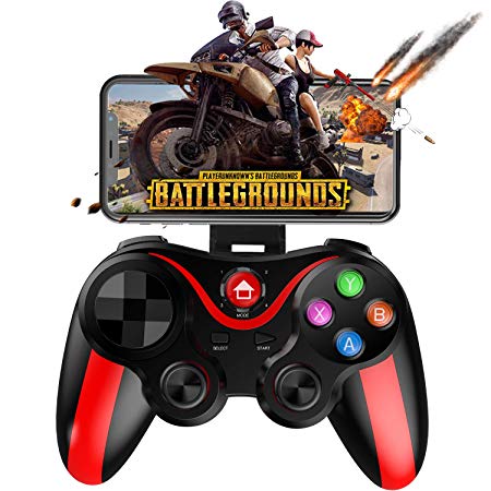 Mobile Controller for PUBG, Megadream Mobile Gamepad Wireless Game Controller Joystick for Android/iOS/iPhone/iPad, Key Mapping, Shooting Fighting Racing Game - No Simulator Needed