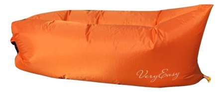 Premium Inflatable Air Hammock By VeryEasy - Lightweight Portable Waterproof Sofa Bed - Portable Easy Inflate Lounger - Indoor & Outdoor Comfort - Perfect For Beach, Picnics, Camping & More - Lamzac