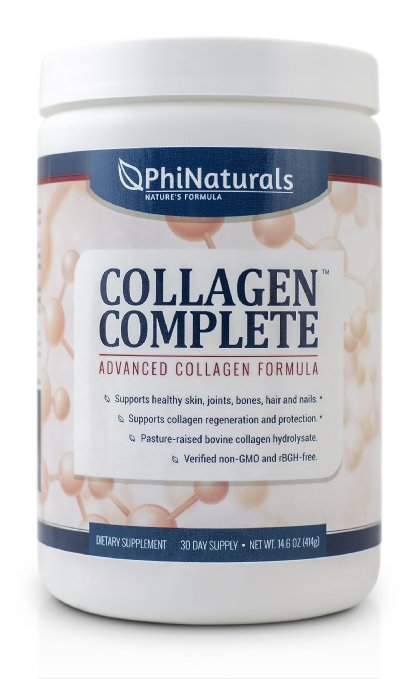 Collagen Complete  Hydrolysed Collagen Peptides Supplement Powder  10000 mg of Collagen Peptides Types 1 2 and 3 Hyaluronic Acid and More