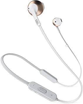 JBL Tune 205BT Wireless In-Ear Bluetooth Headphones with 3-Button Remote/Mic and up to 6 Hours of Playtime - Rose Gold