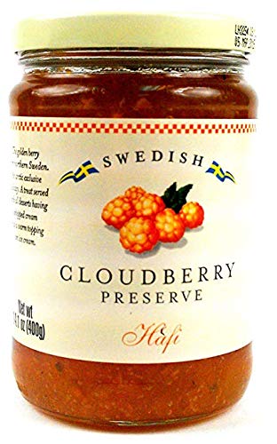 Hafi Swedish Cloudberry Preserves, 14.1 oz Jar