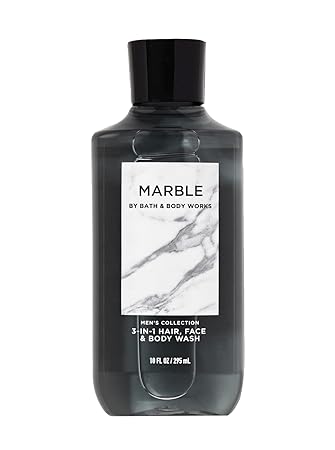 Bath and Body Works Marble For Men 3-in-1 Hair, Face & Body Wash - Value Pack lot of 2 - Full Size (Marble)