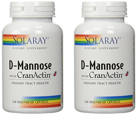 D-Mannose With CranActin Twin Pack Solaray 120 VCaps