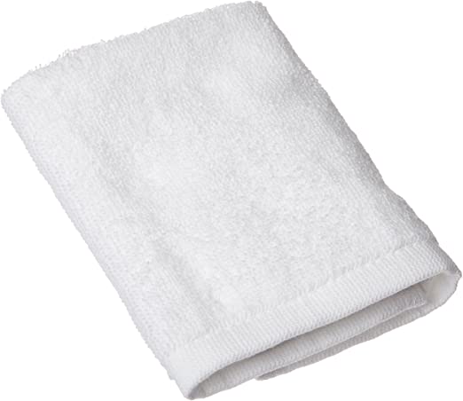 Pacific Linens Washcloths-Hand-Face Towels -10 Pack-600-GSM, 100% Cotton, White, Extra Soft Low Twist Ring Spun Yarn Cotton Washcloths, Highly Absorbent (White)