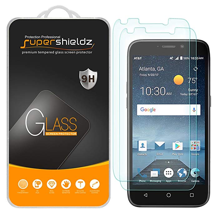 [2-Pack] Supershieldz for ZTE Maven 3 (AT&T) Tempered Glass Screen Protector, Anti-Scratch, Bubble Free, Lifetime Replacement