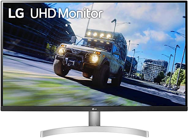 LG 32UN500-W 32 Inch UHD (3840 x 2160) VA Display with AMD FreeSync, DCI-P3 90% Color Gamut, HDR10 Compatibility, and 3-Side Virtually Borderless Design, Silve/White