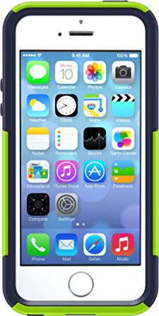 OtterBox COMMUTER SERIES Case for iPhone 5/5s/SE - Frustration Free Packaging - PUNK (GLOW GREEN/ADMIRAL BLUE)