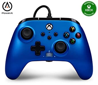 PowerA Enhanced Wired Controller for Xbox Series X|S - Sapphire Fade, gamepad, wired video game controller, gaming controller, Xbox Series X|S