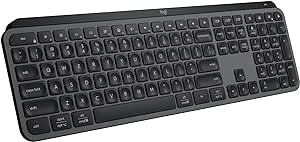 Logitech MX Keys S Wireless Keyboard, Low Profile, Quiet Typing, Backlighting, Bluetooth, USB C Rechargeable - Graphite (Renewed)