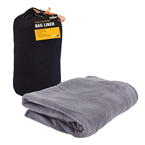 Milestone Camping Fleece Sleeping Bag Liner - Black
