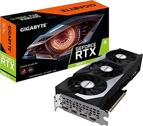 Gigabyte GeForce RTX 3060 Ti Gaming OC D6X 8G Graphics Card, 3X WINDFORCE Fans, 8GB 256-bit GDDR6X, GV-N306TXGAMING OC-8GD Video Card