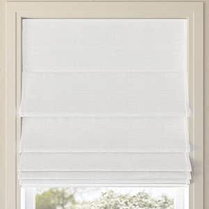 Sun Zero Seraphina Textured Total Blackout Cordless Roman Shade, 33" x 64", White