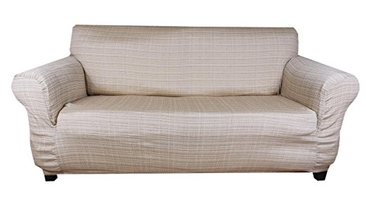 Tiffy Elastic Sofa Cover (panna) for 3 Seater Settee slipcover