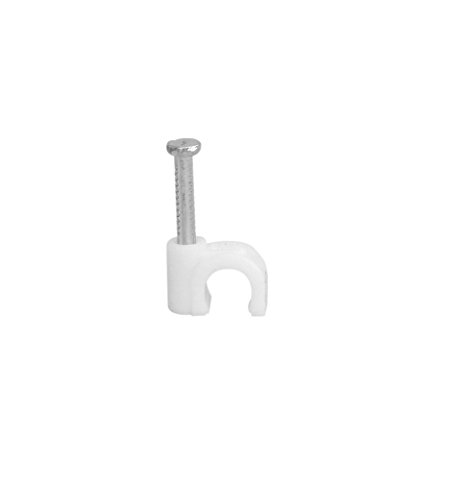 Your Cable Store 100 Pack White Nail In Ethernet Cable Clips 6mm