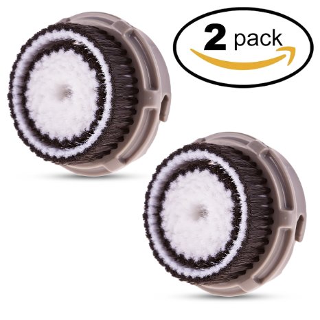 Procizion Compatible Replacement Brush Heads for Normal Skin Works with Mia Mia 2 Mia 3 Aria Pro Smart Profile PLUS Smart Profile Alpha Fit and Radiance Face Cleansing Systems Twin Pack