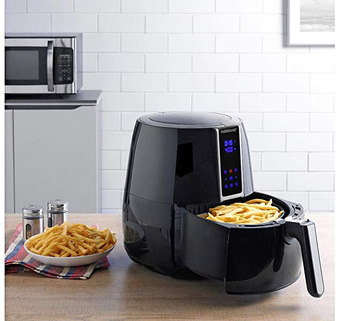 3.2-quart digital oil-less fryer, black