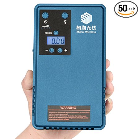 Car Jump Starter with Tyre Air Pump Compressor &mobile power support LCD screen tyre pressure gaguer &Outdoor Camping lights 10200MA capacity, 500A Peak Current and 85PSI Peak Pressure
