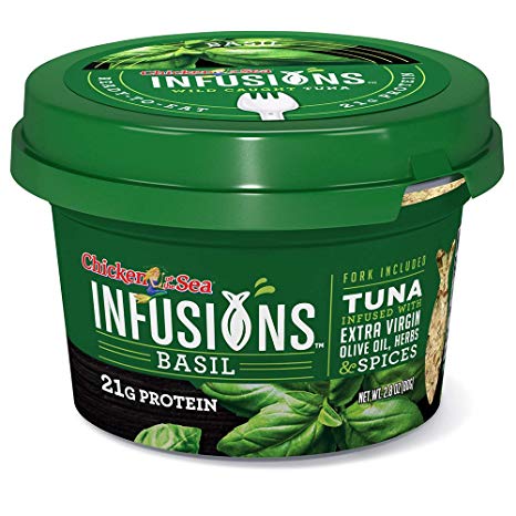 Chicken of the Sea Infusions Tuna, Basil, 2.8 oz. Cups (Pack of 6)