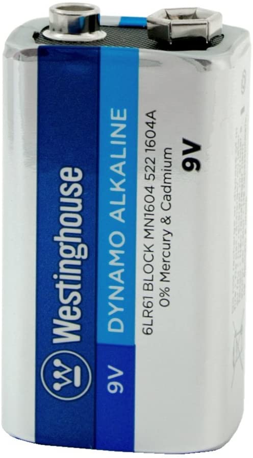 Westinghouse 9V Alkaline Batteries,1pc Blister (6LR61-BP1)