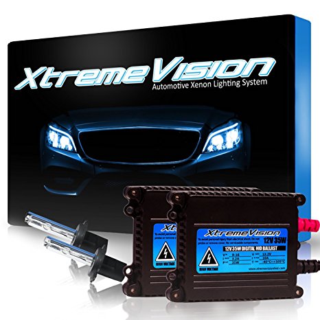 XtremeVision 35W HID Xenon Conversion Kit with Premium Slim Ballast - H7 6000K - Light Blue - 2 Year Warranty
