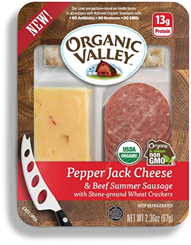 Organic Valley, Pepper Jack and Beef Summer Sausage Snack Kit, 2.36 oz
