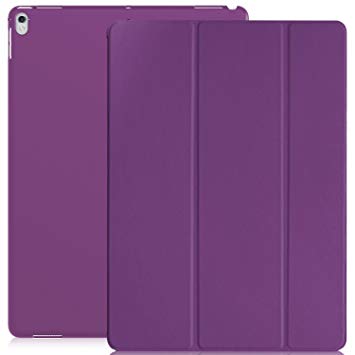 KHOMO iPad Pro 12.9 Inch Case - 2017 Version - Dual Purple Super Slim Cover with Rubberized Back and Smart Feature (Built-in Magnet for Sleep/Wake Feature) for Apple iPad Pro 12.9 Inches Tablet
