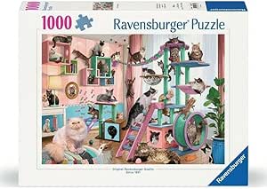 Ravensburger Cat Tree Heaven 1000 Piece Jigsaw Puzzle for Adults - 12000875 - Handcrafted Tooling, Made in Germany, Every Piece Fits Together Perfectly